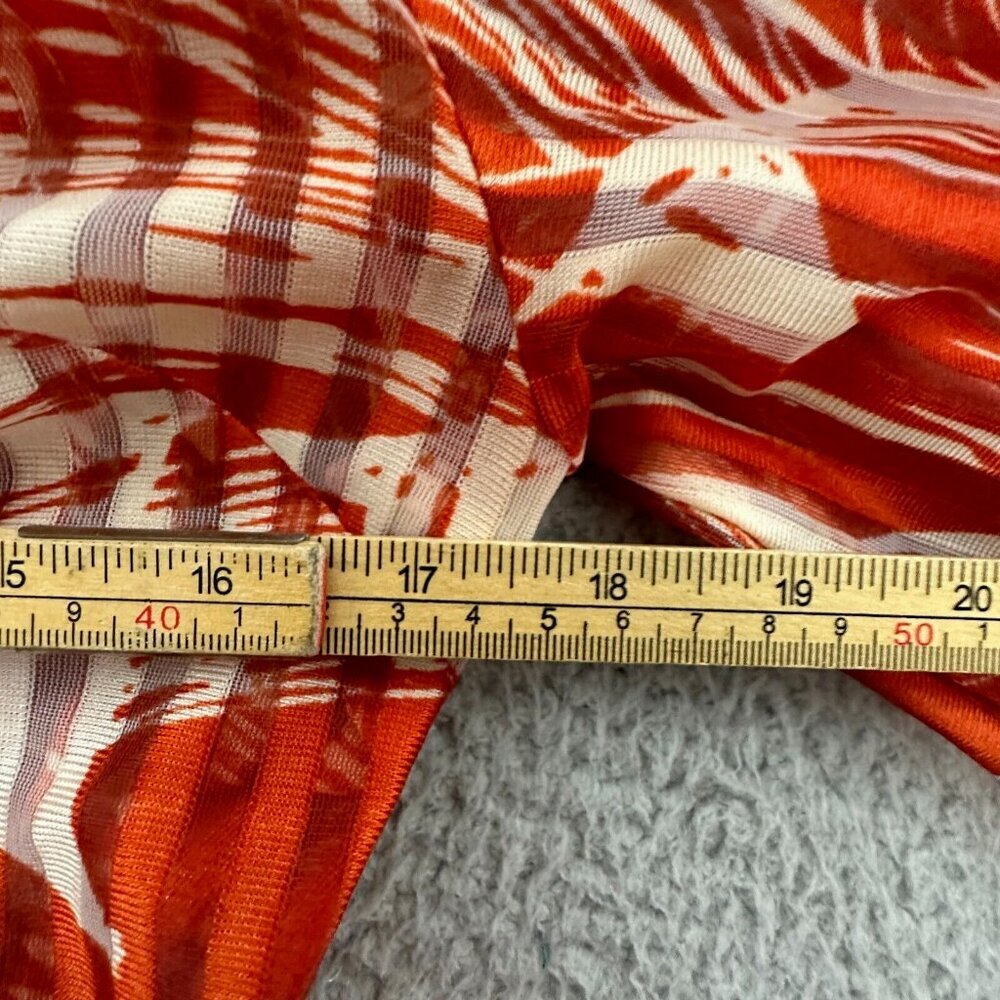 Vintage 70s Maxi Dress Womens Small See Through Flutter Sleeve Waist Tie - Picture 5 of 16
